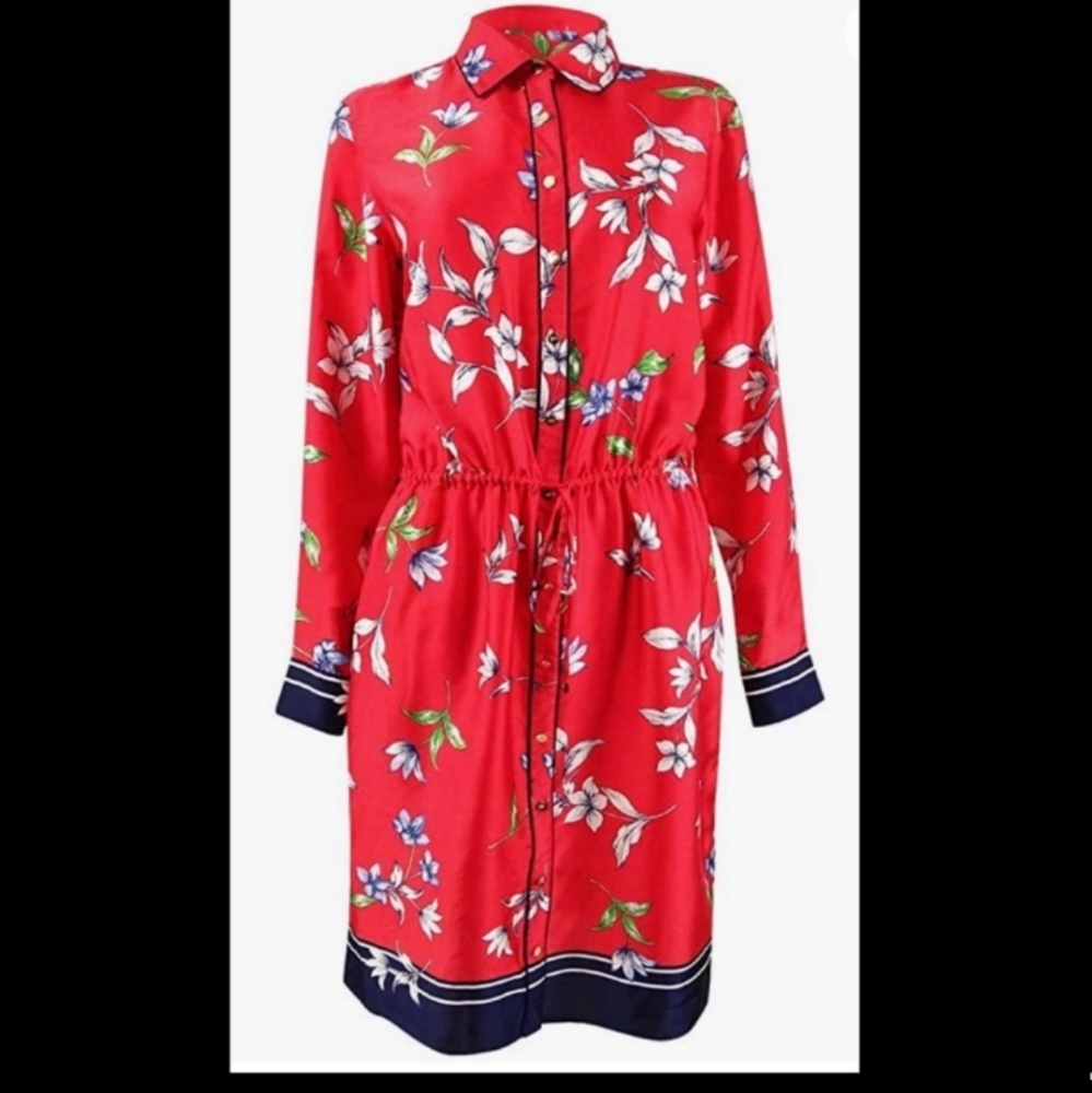 Ralph lauren drawstring waist shirt dress size 14 NWT